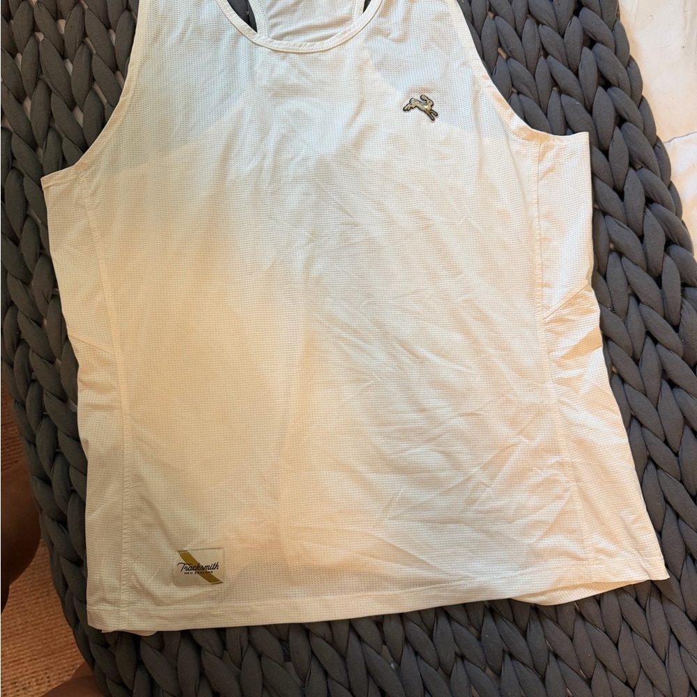 Tracksmith White Running Tank Top